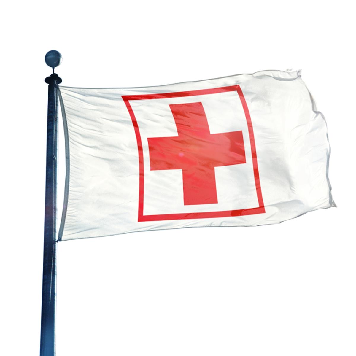 Erste Hilfe Hissflagge, Fahne im Wunschformat (1442)